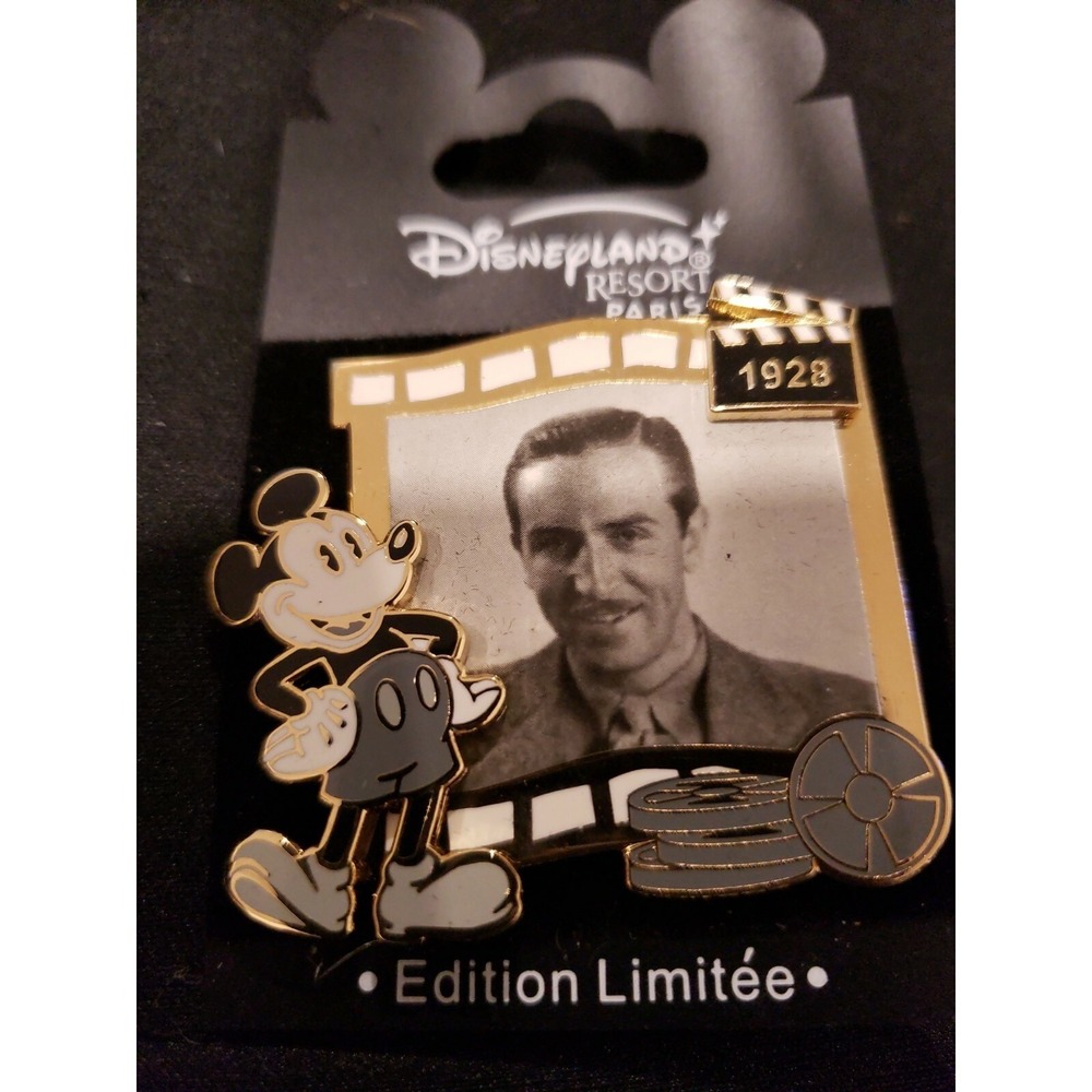 Disney Pin Mickey's Pin'Versary‎ Event Mickey & Walt Black & White LE 61117 DLRP